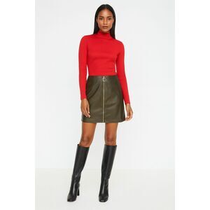 Trina Turk Olive Green Faux Leather Skirt – Size 14 – NWT